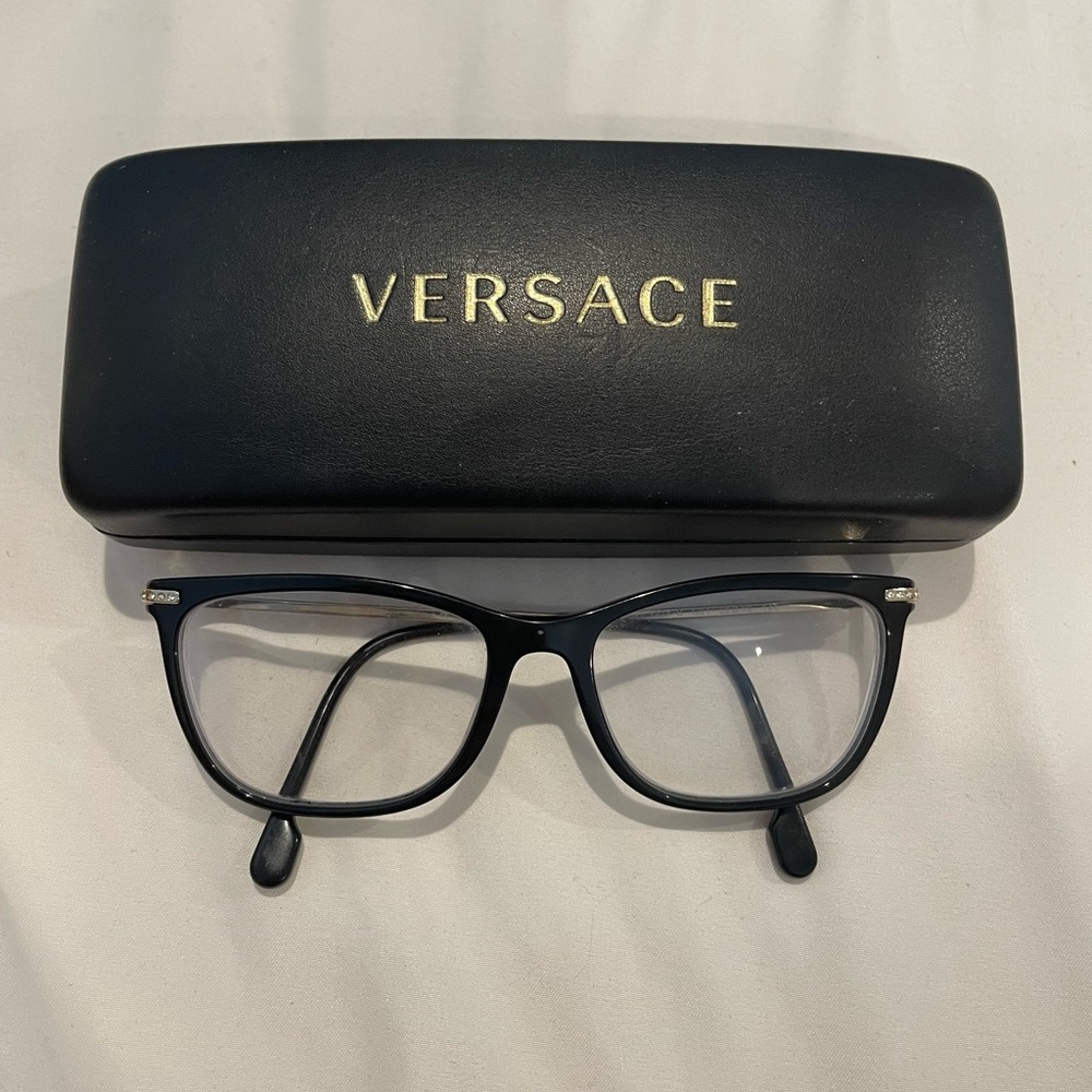 Versace Black Eyewear with Case